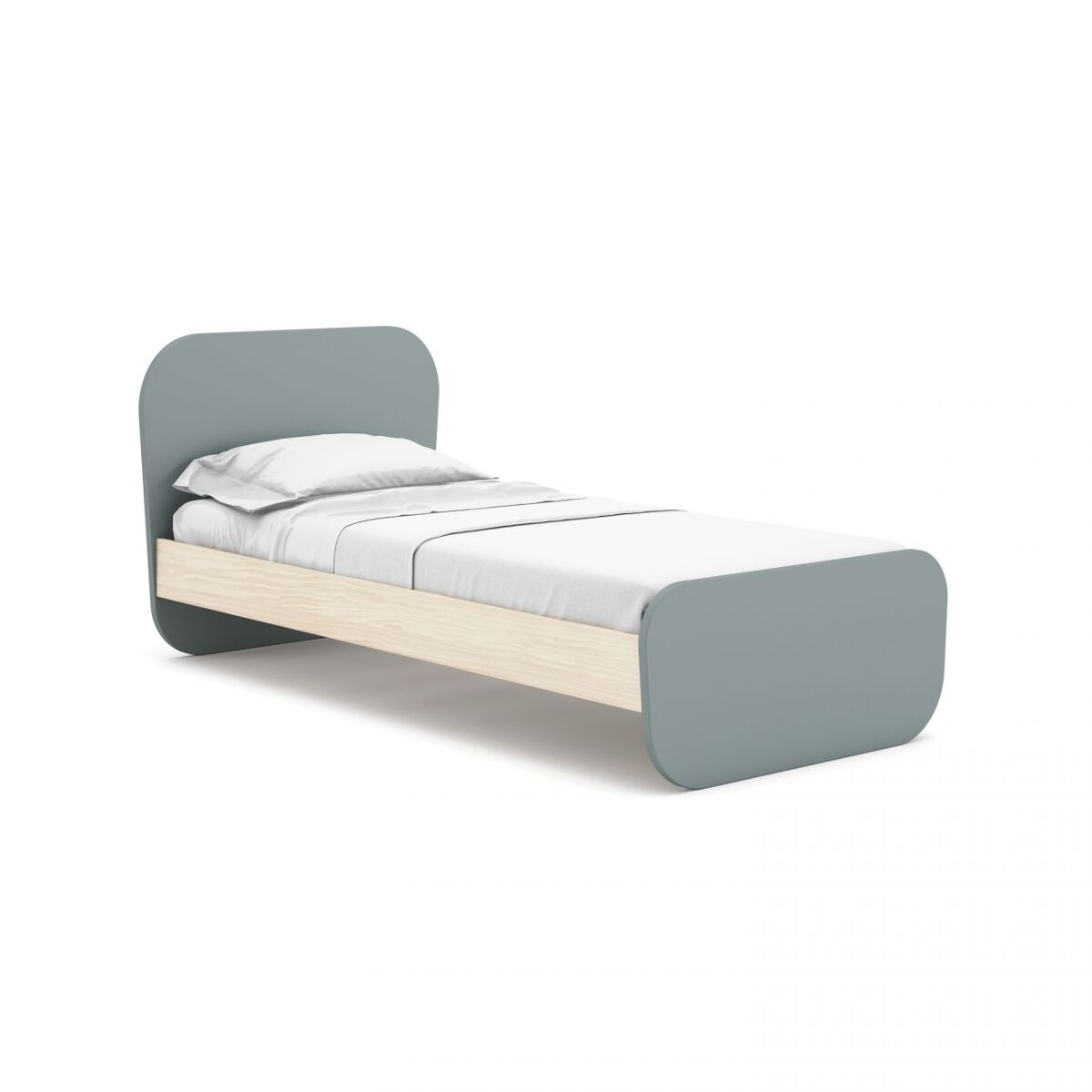 Cama juvenil misty breeze verde salvia - oak soft 195,4 x 90 x 101,3 cm