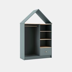 Roupeiro para jovens Misty Cloud Verde Salvia - Oak 110 x 180 x 45 cm