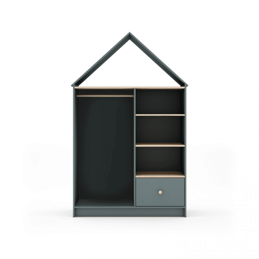 Roupeiro para jovens Misty Cloud Verde Salvia - Oak 110 x 180 x 45 cm