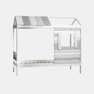 Cabina-cama Barnie W Vintage - Grayscale 200,6 x 181,5 x 102 cm