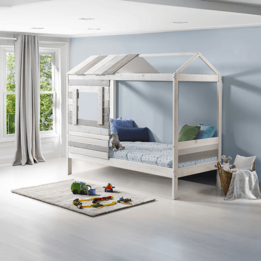 Cabina-cama Barnie W Vintage - Grayscale 200,6 x 181,5 x 102 cm