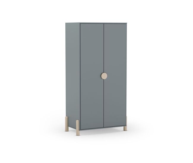 Armario juvenil de 2 puertas en verde salvia y oak soft 92,5x180 cm misty dawn verde salvia - oak soft 92,5 x 180 x 45 cm