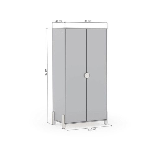 Guarda-roupa para jovens Misty Dawn Verde Salvia - Oak 92,5 x 180 x 45 cm Guarda-roupa para jovens Misty Dawn Verde Salvia - Oak 92,5 x 180 x 45 cm