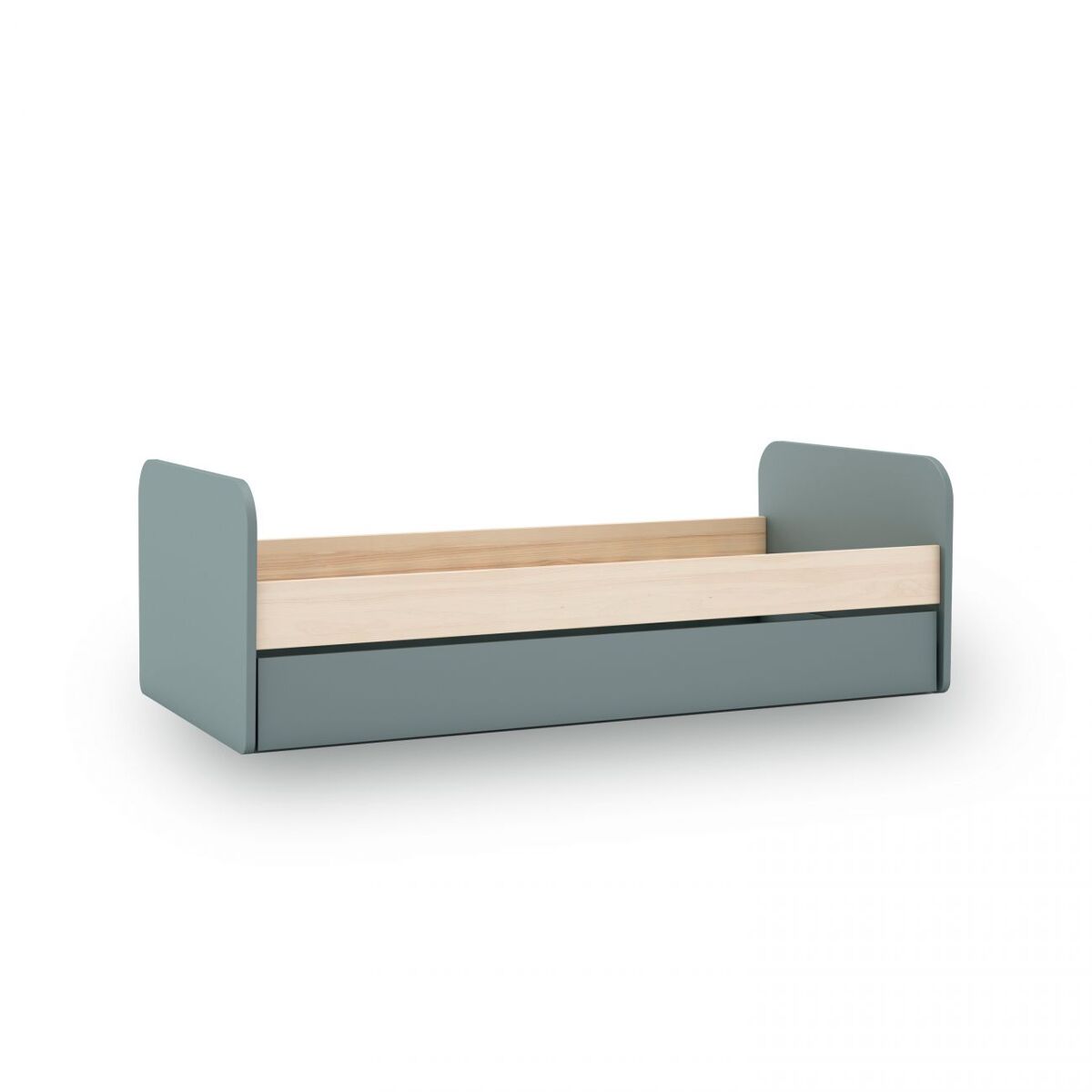 Cama doble juvenil misty breeze verde salvia - oak soft 205,4 x 65 x 102 cm
