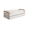 Cama embutida para jovens com barreira lateral 96,5 x 210,5 cm Misty Haze Blanco mate - Oak 210,5 x 59,5 x 96,5 cm