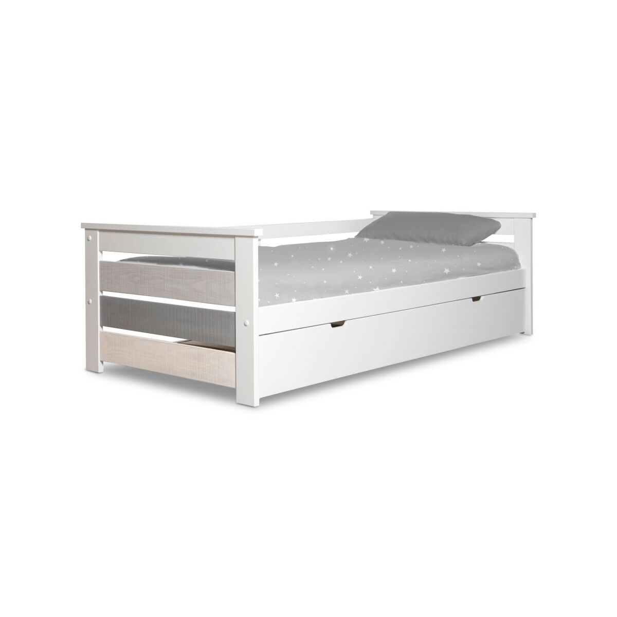 Cama doble juvenil ocean blanco - vintage colors 198 x 62 x 105 cm