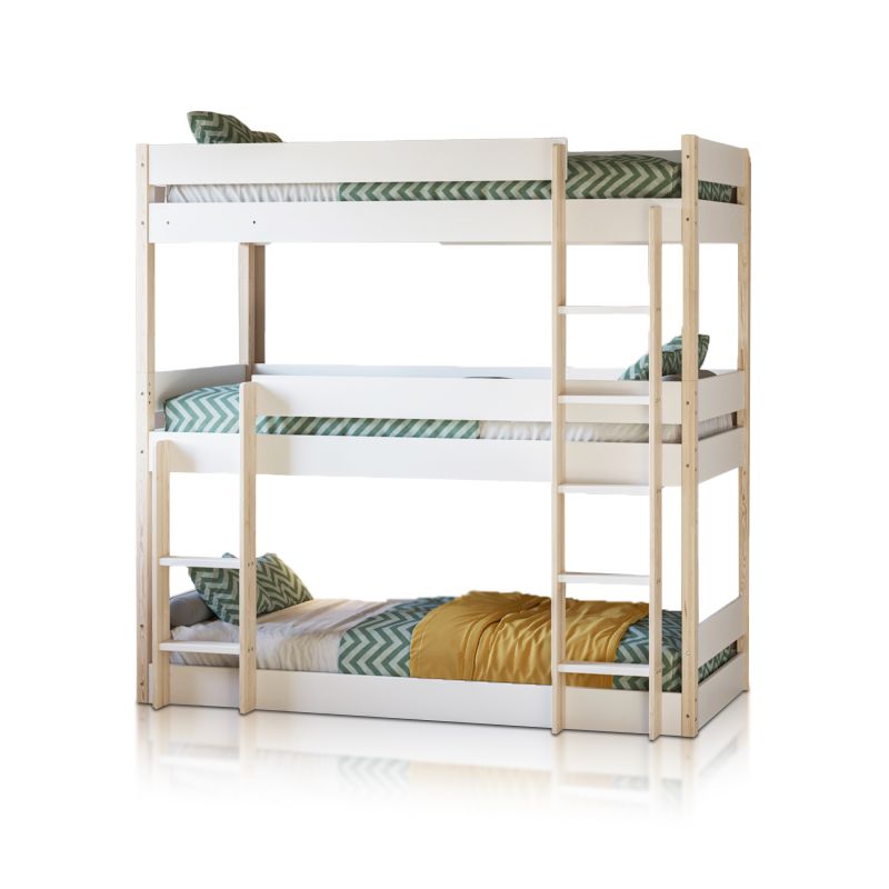 Litera tristack blanco - oak soft 200,4 x 197,6 x 107,9 cm