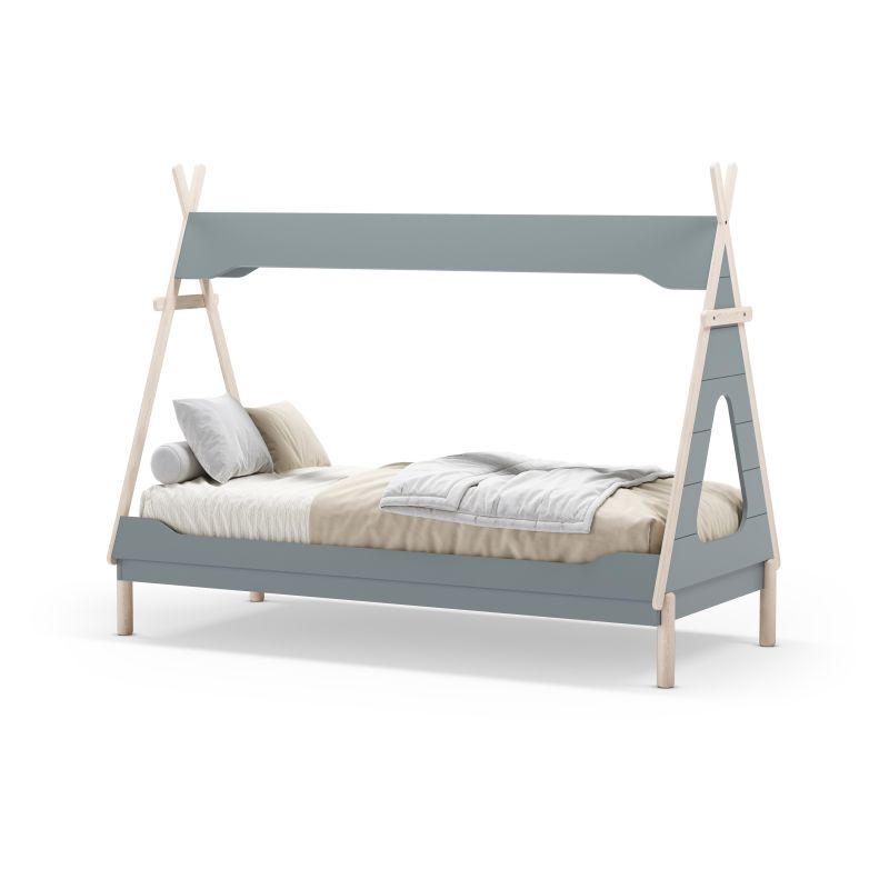 Cama tipi nest verde brent - oak soft 210 x 165 x 104 cm