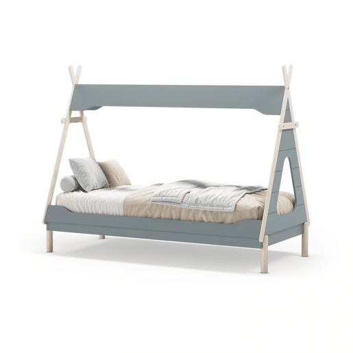 Cama cabaña tipi Nest Verde Brent - Oak Soft 210 x 165 x 104 cm