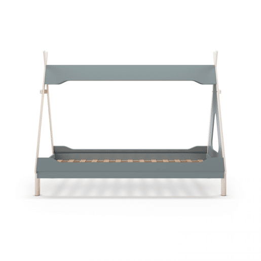 Cama cabaña tipi Nest Verde Brent - Oak Soft 210 x 165 x 104 cm