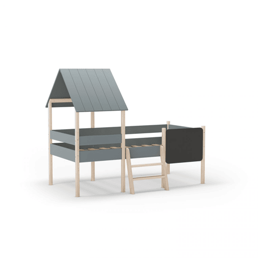 Cama da cabana de Mokibed Verde Salvia - Oak 202 x 150 x 110 cm
