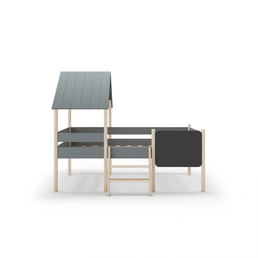 Cama da cabana de Mokibed Verde Salvia - Oak 202 x 150 x 110 cm
