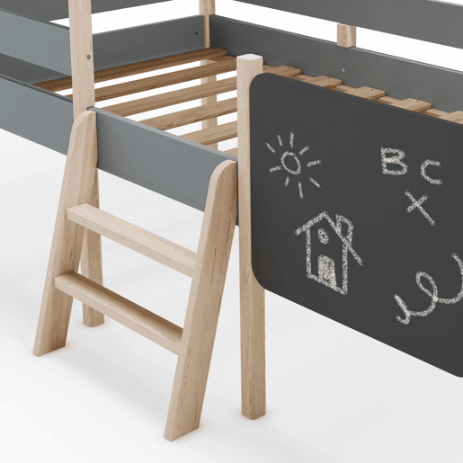 Cama da cabana de Mokibed Verde Salvia - Oak 202 x 150 x 110 cm