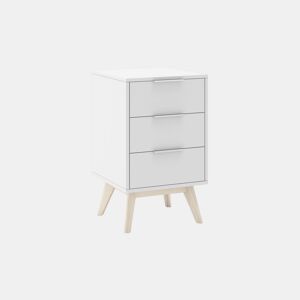Mesa de cabeceira Numa 3 gavetas Blanco mate - Oak 40 x 65,5 x 35 cm