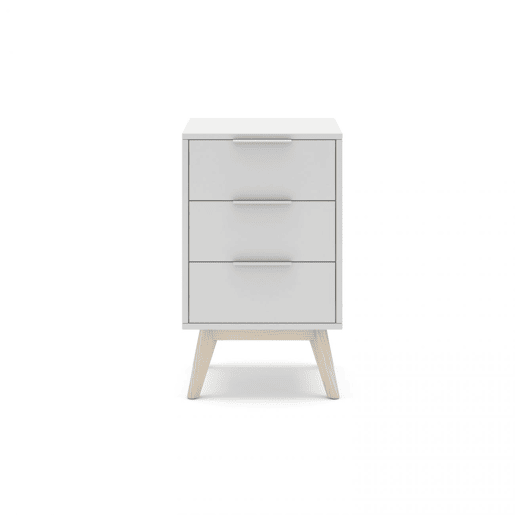 Mesa de cabeceira Numa 3 gavetas Blanco mate - Oak 40 x 65,5 x 35 cm
