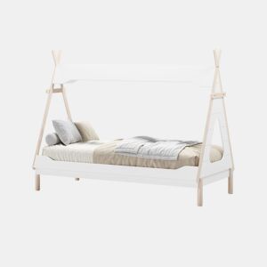 Cama cabaña tipi Nest Blanco mate - Oak 210 x 165 x 104 cm