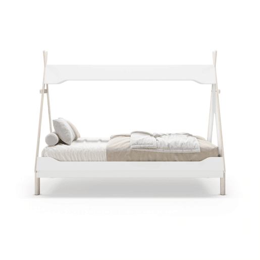 Cama cabaña tipi Nest Blanco mate - Oak 210 x 165 x 104 cm