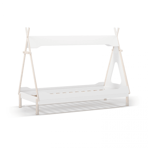 Cama cabaña tipi Nest Blanco mate - Oak 210 x 165 x 104 cm