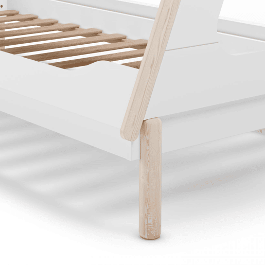 Cama cabaña tipi Nest Blanco mate - Oak 210 x 165 x 104 cm