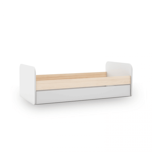 Cama de casal júnior Misty Breeze Blanco mate - Oak 205,4 x 65 x 102 cm