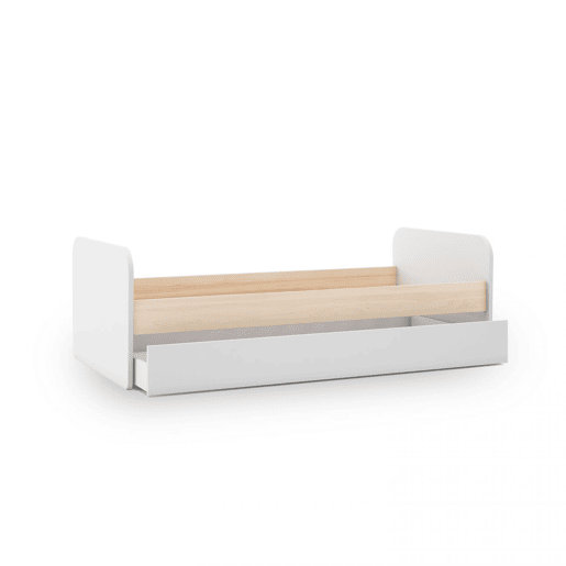 Cama de casal júnior Misty Breeze Blanco mate - Oak 205,4 x 65 x 102 cm