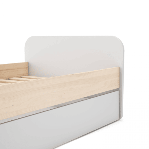 Cama de casal júnior Misty Breeze Blanco mate - Oak 205,4 x 65 x 102 cm