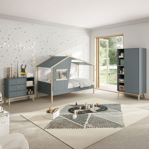 Cama de cabina Hutbed Verde Salvia - Oak 215,5 x 158,5 x 103 cm