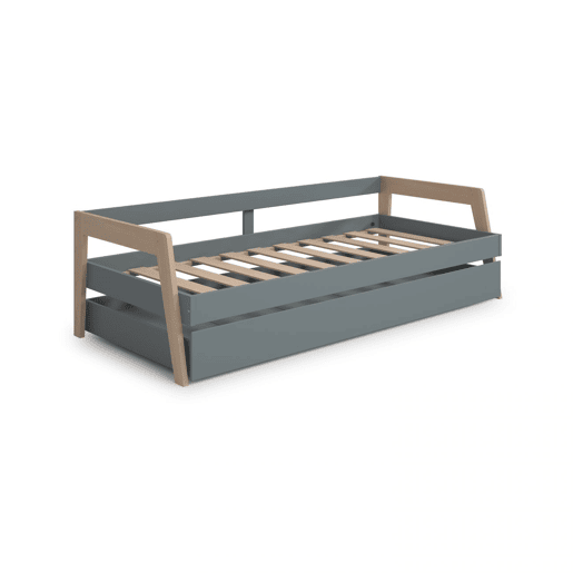 Cama de casal júnior Misty Haze Verde Salvia - Oak 210,5 x 59,5 x 96,5 cm