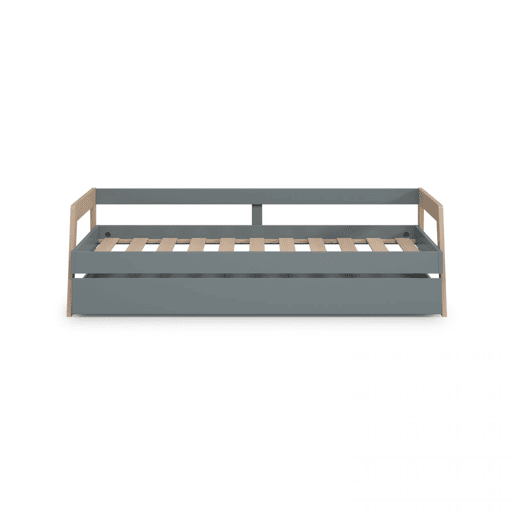 Cama de casal júnior Misty Haze Verde Salvia - Oak 210,5 x 59,5 x 96,5 cm