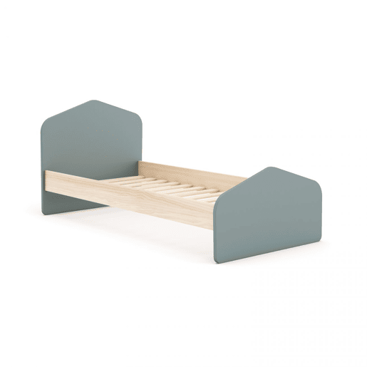Cama juvenil Misty Cloud Verde Salvia - Oak 195,4 x 90 x 100 cm