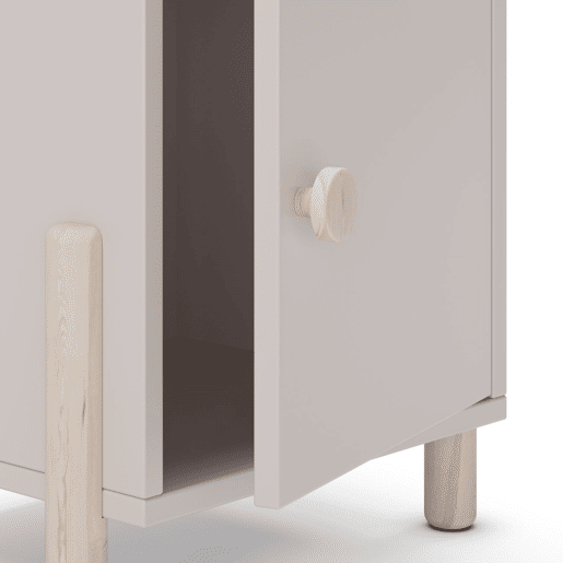 Mesa de cabeceira Misty Dawn Beige - Oak Soft 38,5 x 48,5 x 32,5 cm