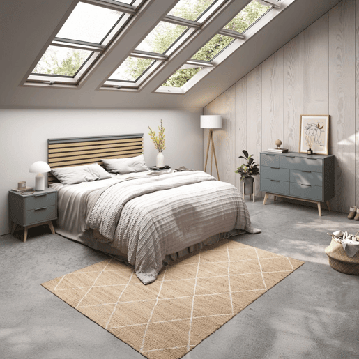 Cabeceira Misty Verde Salvia - Oak 163 x 100 x 5 cm