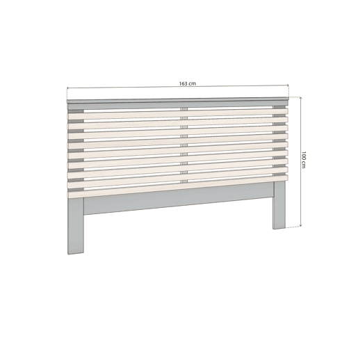 Cabeceira Misty Verde Salvia - Oak 163 x 100 x 5 cm