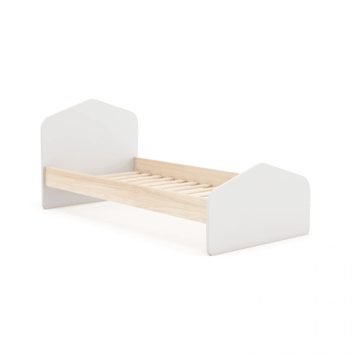 Cama juvenil Misty Cloud Blanco mate - Oak 195,4 x 90 x 100 cm
