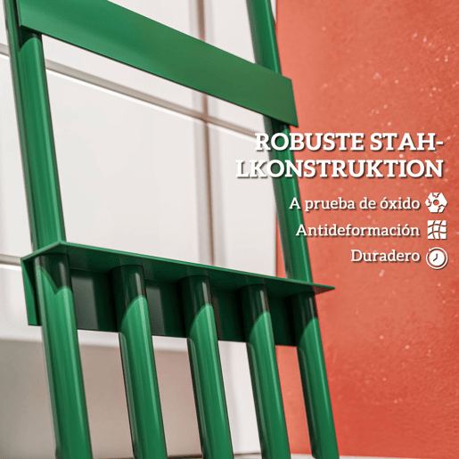 Outsunny Arejador de Relva com com 5 Espigões Arejador de Relva Manual com Cabo Antiderrapante para Jardim e Cuidado do Relvado 30x4x94 cm Verde Escuro