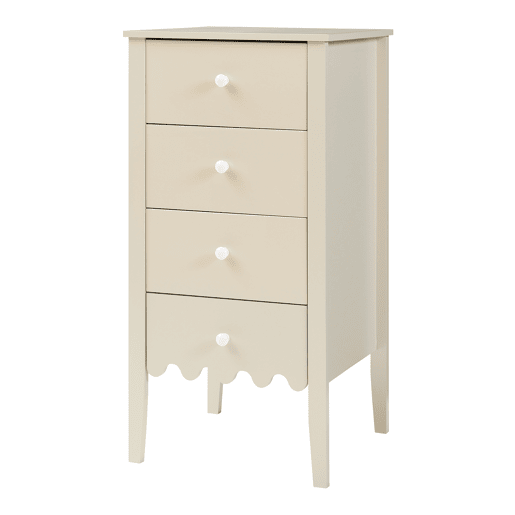 Cómoda Luspoo com 4 gavetas 82x40x40 cm branco creme en.casa Cómoda Luspoo com 4 gavetas 82x40x40 cm branco creme en.casa