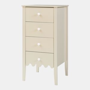 Cómoda Luspoo com 4 gavetas 82x40x40 cm branco creme en.casa