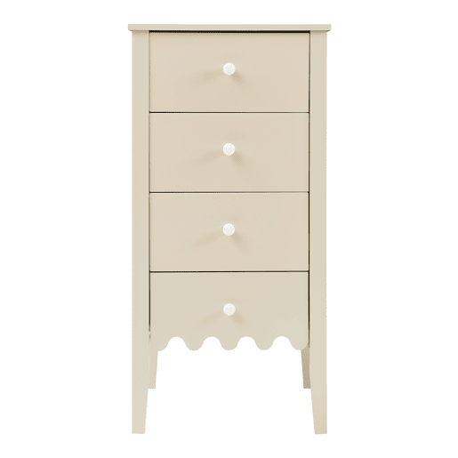 Cómoda Luspoo com 4 gavetas 82x40x40 cm branco creme en.casa Cómoda Luspoo com 4 gavetas 82x40x40 cm branco creme en.casa