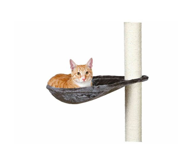 Hamaca colgante para gatos trixie hammock gris metal