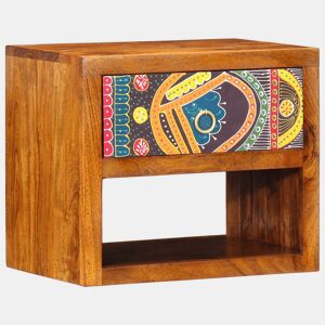 Mesa De Cabeceira - Mesinha De Cabeceira com gaveta Castanho 40 x 35 x 35 cm