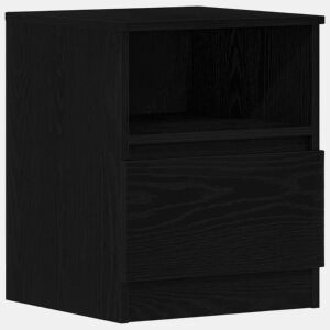 Lote de 2 Mesa De Cabeceira - Mesinha De Cabeceira Carvalho preto 40 x 40 x 50 cm