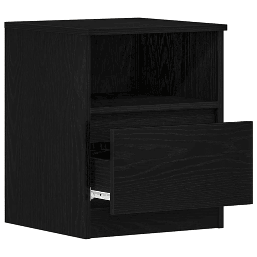 Lote de 2 Mesa De Cabeceira - Mesinha De Cabeceira Carvalho preto 40 x 40 x 50 cm