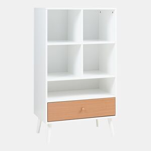 Estante com gaveta Reyljand com gaveta 120x70x40 cm Branco Cor Teca en.casa