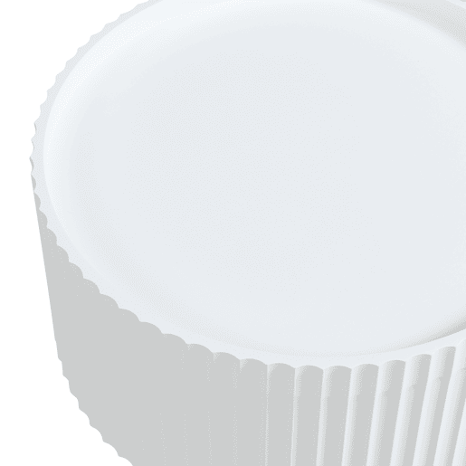 Mesa de apoio Bongard redondo com espaço de arrumação Ø38x48 cm branco en.casa