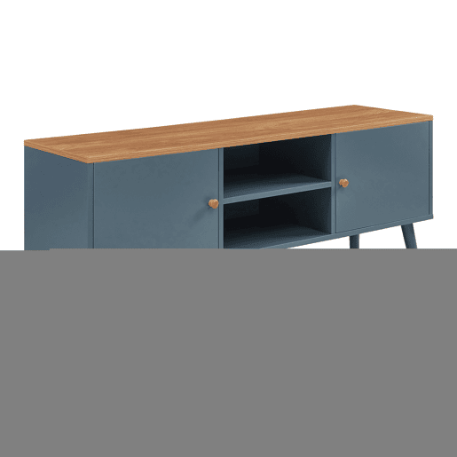 Móvel de televisão Reyljand 2 portas 120x35x50 cm Cinzento  Carvalho en.casa