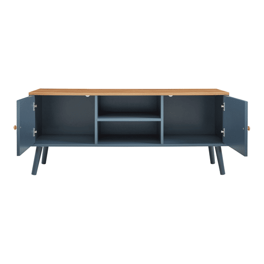 Móvel de televisão Reyljand 2 portas 120x35x50 cm Cinzento  Carvalho en.casa