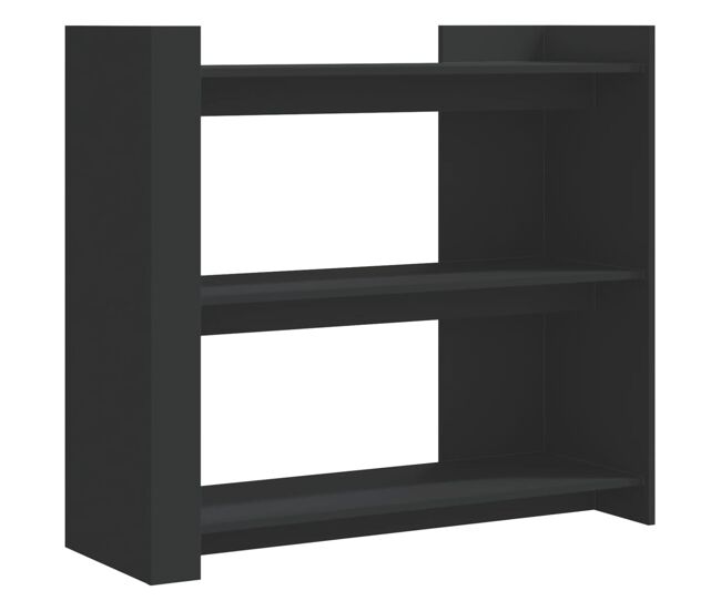 Mesa consola de madera de ingeniería negra 100x35x90 cm