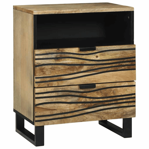 Mesa De Cabeceira - Mesinha De Cabeceira com gaveta Castanho 50 x 33 x 60 cm