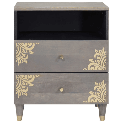 Mesa De Cabeceira - Mesinha De Cabeceira com gaveta Cinzeto 50 x 33 x 62 cm