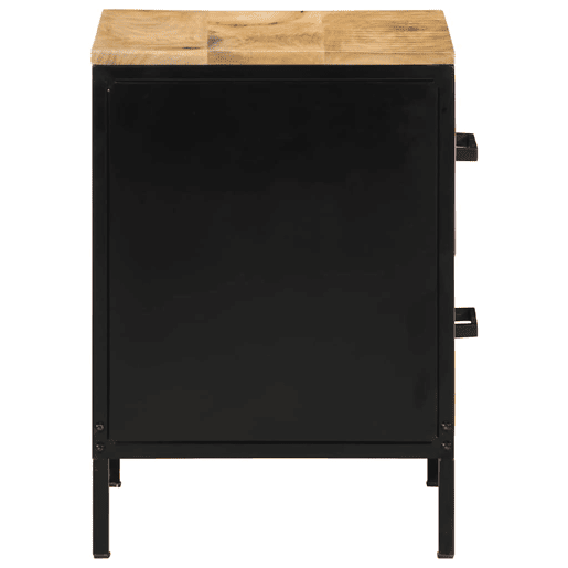 Mesa De Cabeceira - Mesinha De Cabeceira Castanho e preto 40 x 35 x 50 cm